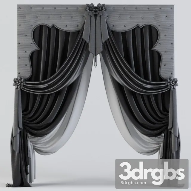 Curtains Classical 2 3D Model Download
