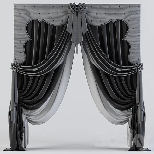 Curtains classical 2 3D Model