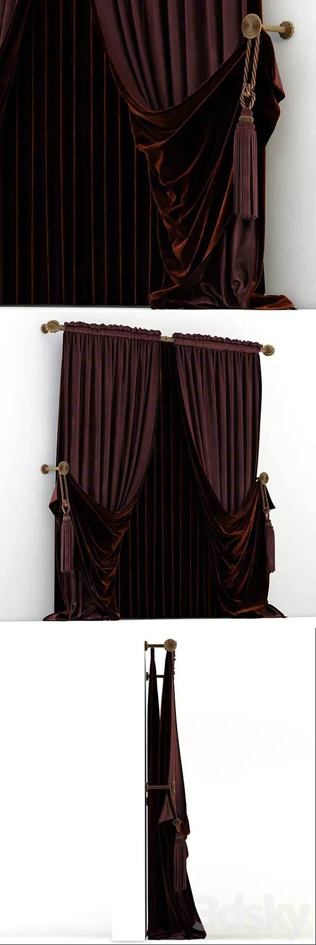 Curtains classical 2 3DModel