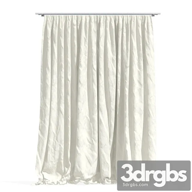 Curtains Crumpled 38 3D Model Download