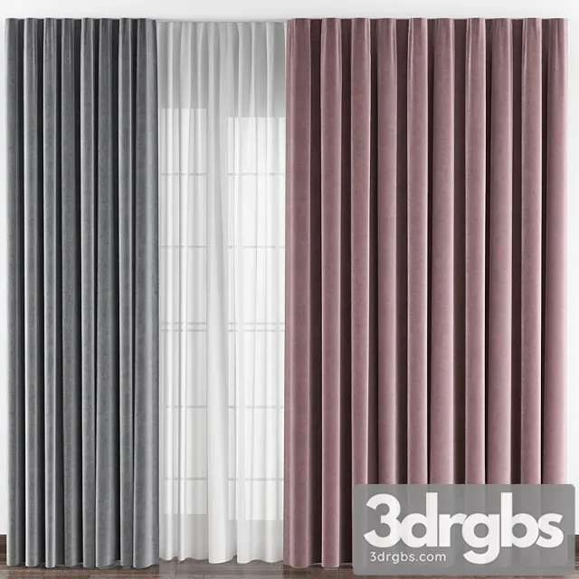 Curtains № 016 3D Model Download