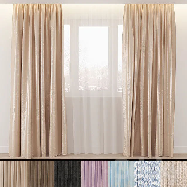 CURTAINS №001 3D Model