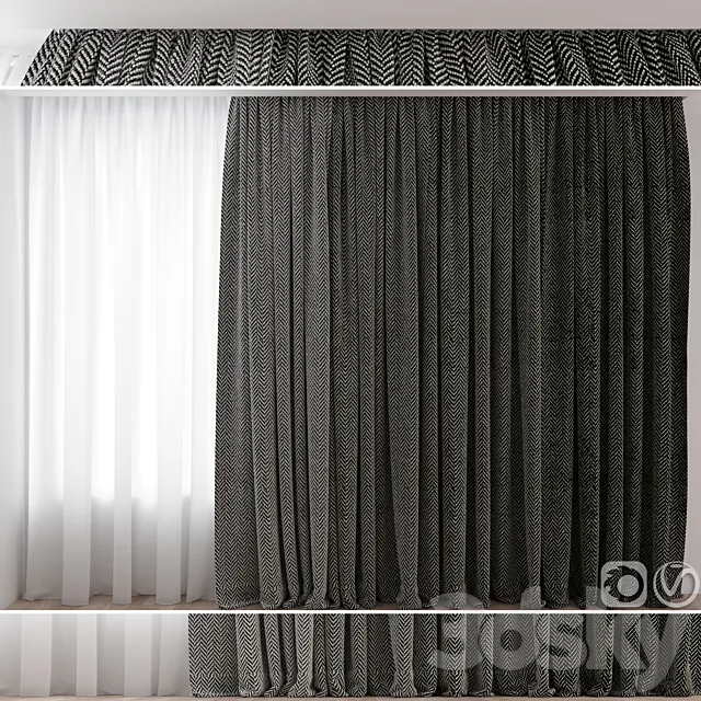 Curtains №3 3D Model Curtains №3 3D Model