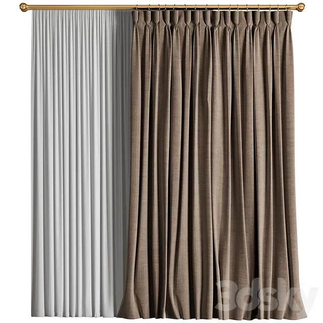 Curtains for interior 3D Model Curtains for interior 3D Model