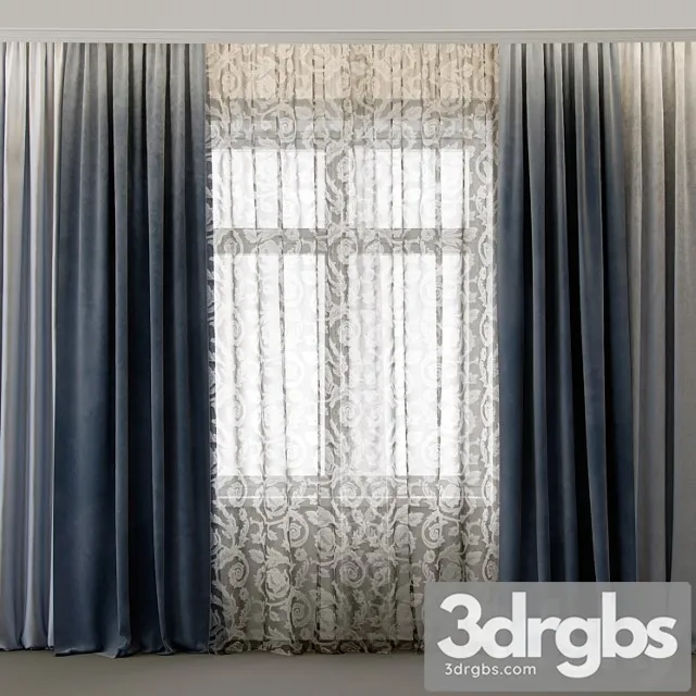 Curtains for interiors- 4 3D Model Download