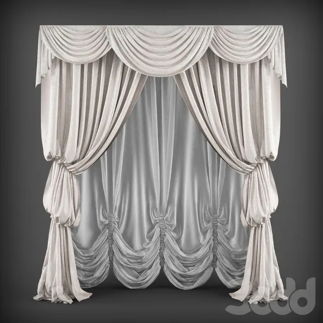 Curtains in a classic style (Shtory38) 3D Model