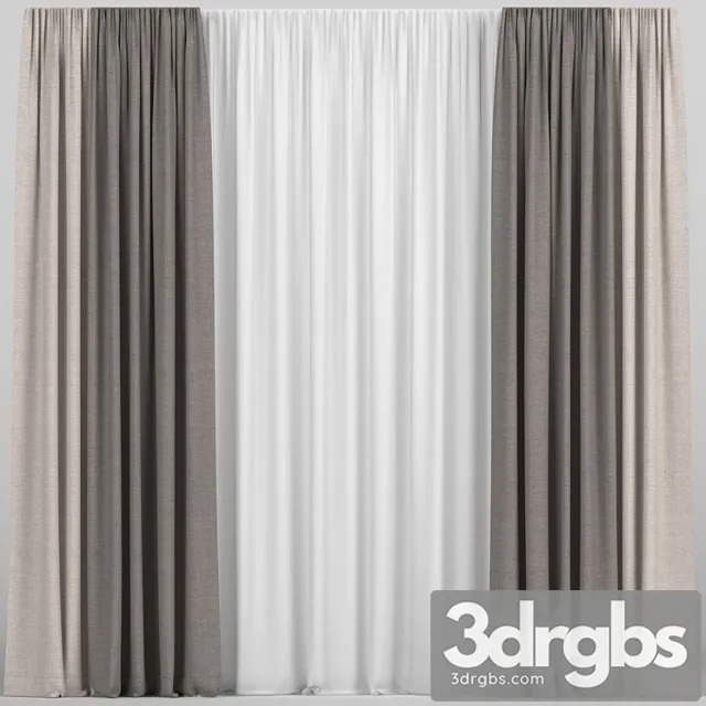 Curtains in two colors with tulle 2 Curtains in two colors with tulle 2