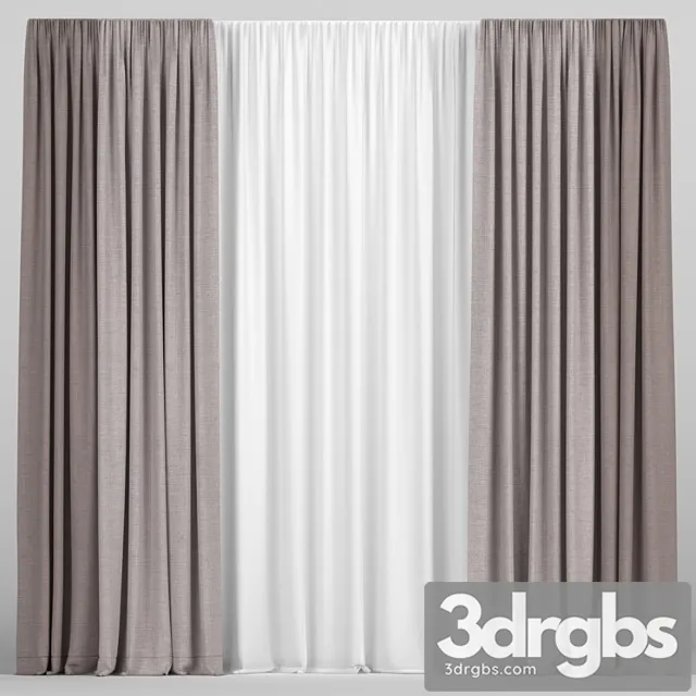 Curtains in two colors with tulle Curtains in two colors with tulle