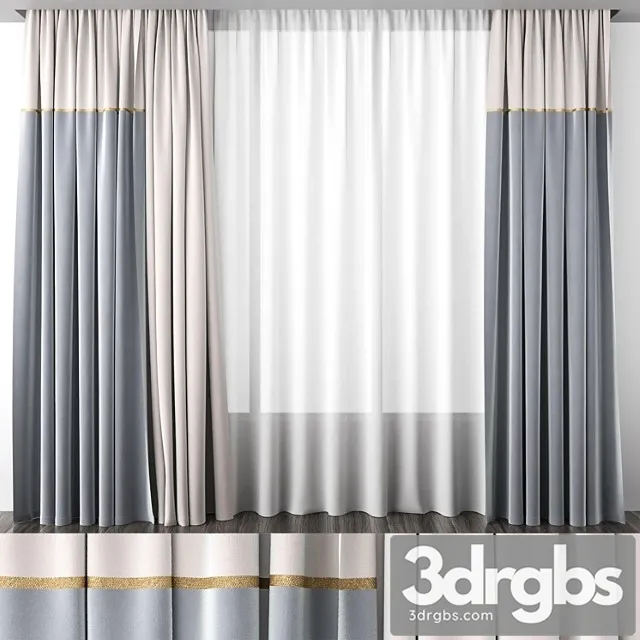 Curtains ivory and blue-gray Curtains ivory and blue-gray