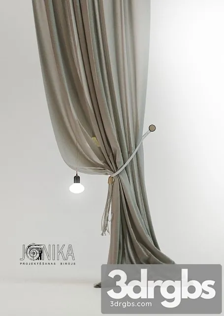 Curtains jonika 3D Model Download