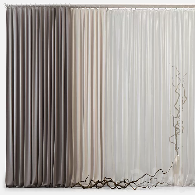 Curtains m03 3D Model Curtains m03 3D Model