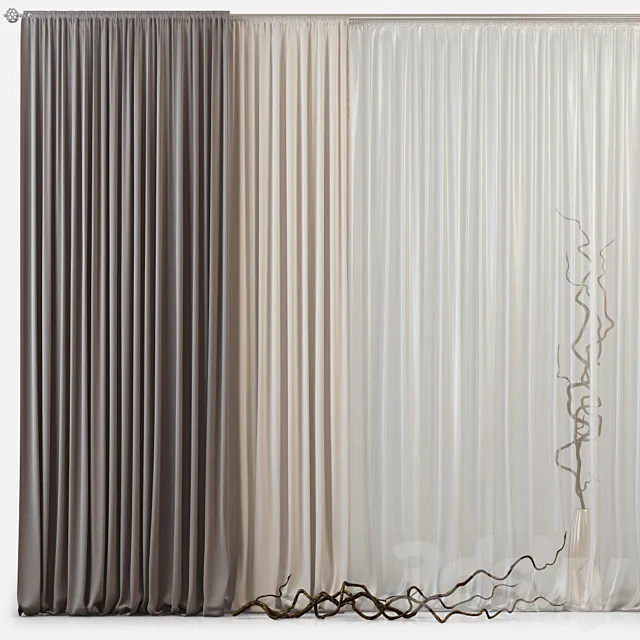 Curtains m04 3DModel Curtains m04 3DModel
