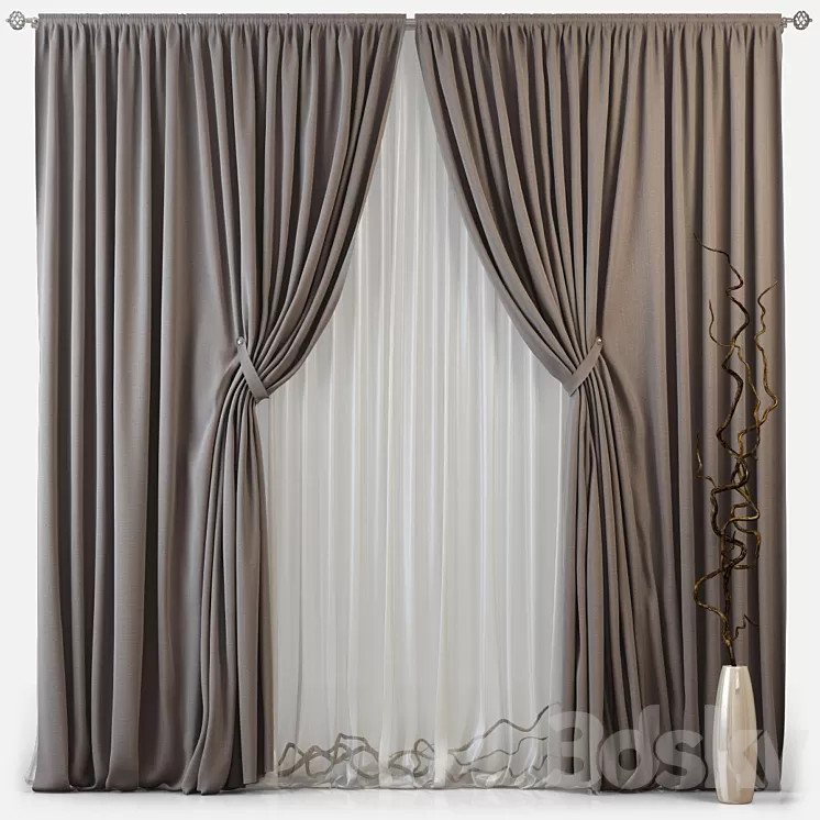 Curtains m07 3D Model Curtains m07 3D Model