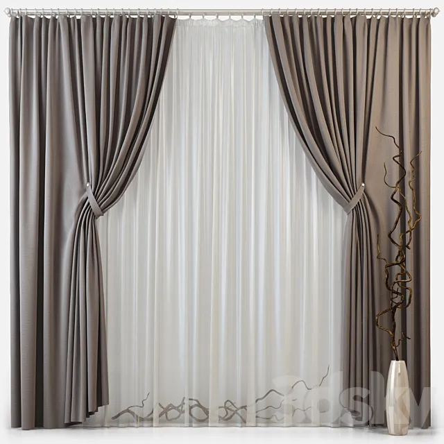 Curtains m10 3D Model