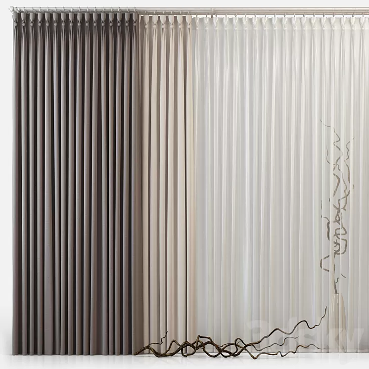 Curtains m17 3D Model Curtains m17 3D Model