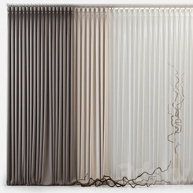 Curtains m18 3D Model