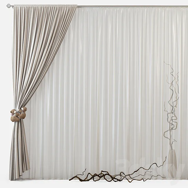 Curtains m22 3D Model