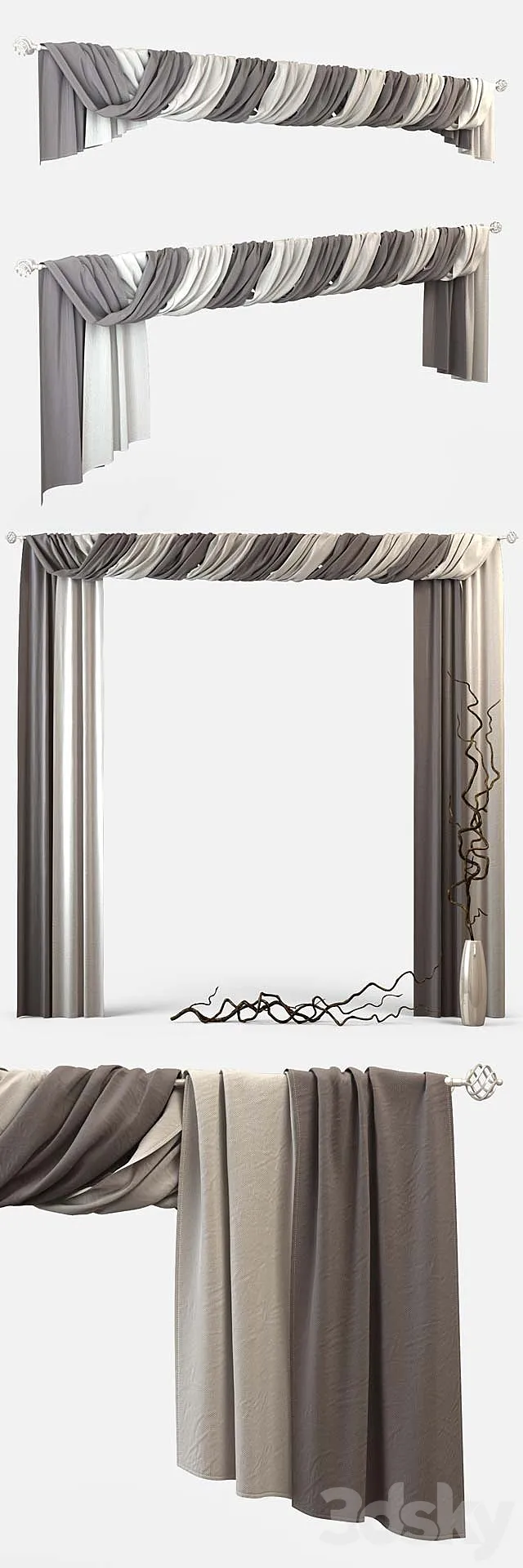 Curtains m27 3D Model