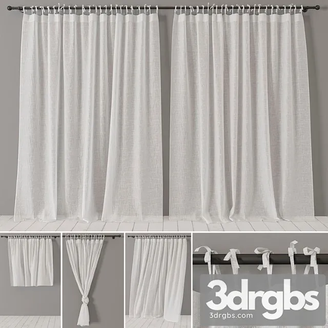 Curtains magic linen 3D Model Download