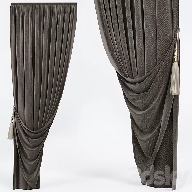 Curtains Premium №11 3D Model Curtains Premium №11 3D Model