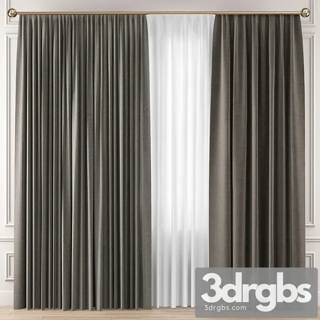 Curtains premium pro №33 3D Model Download