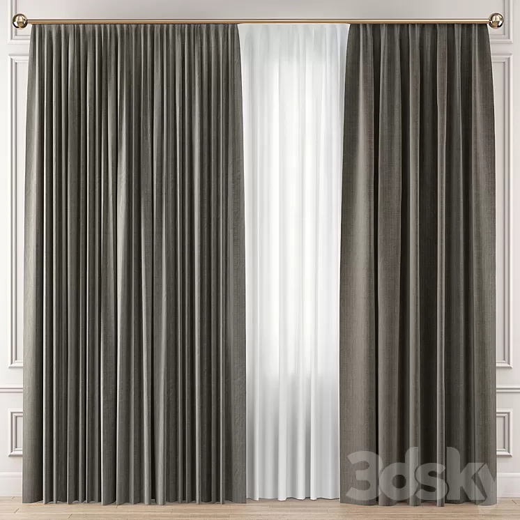 Curtains Premium PRO №33 3D Model Curtains Premium PRO №33 3D Model