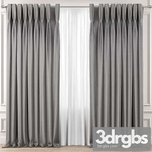 Curtains premium pro №45 3D Model Download
