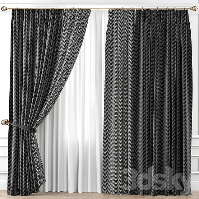 Curtains Premium PRO №51 3D Model Curtains Premium PRO №51 3D Model