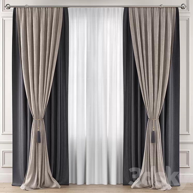 Curtains Premium PRO No. 12 3D Model Curtains Premium PRO No. 12 3D Model