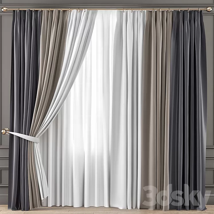 Curtains Premium PRO No. 21 3D Model Curtains Premium PRO No. 21 3D Model