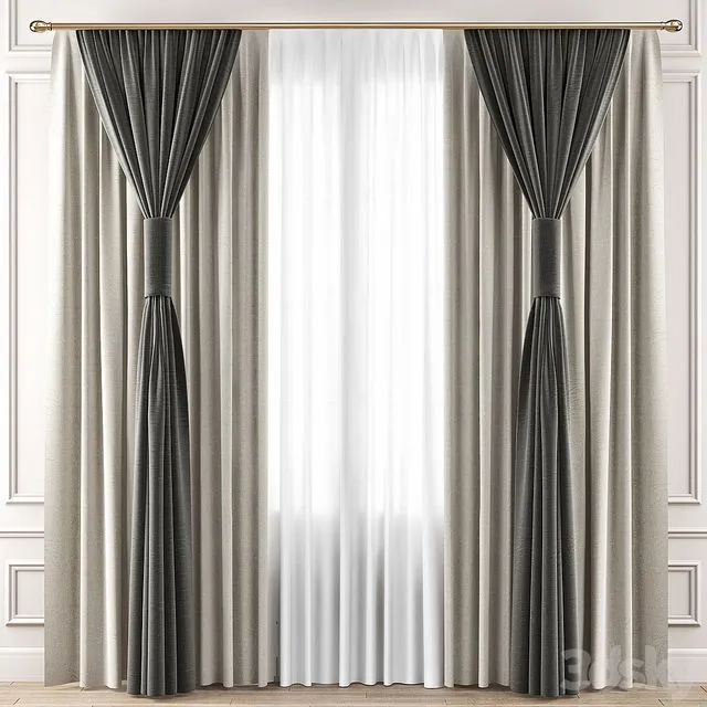 Curtains Premium PRO No. 6 3D Model Curtains Premium PRO No. 6 3D Model
