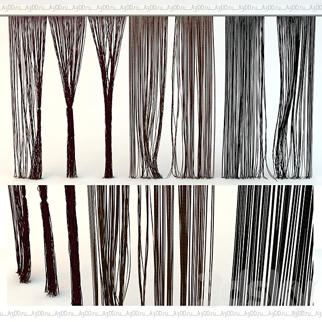 Curtains rope number 2 3D Model