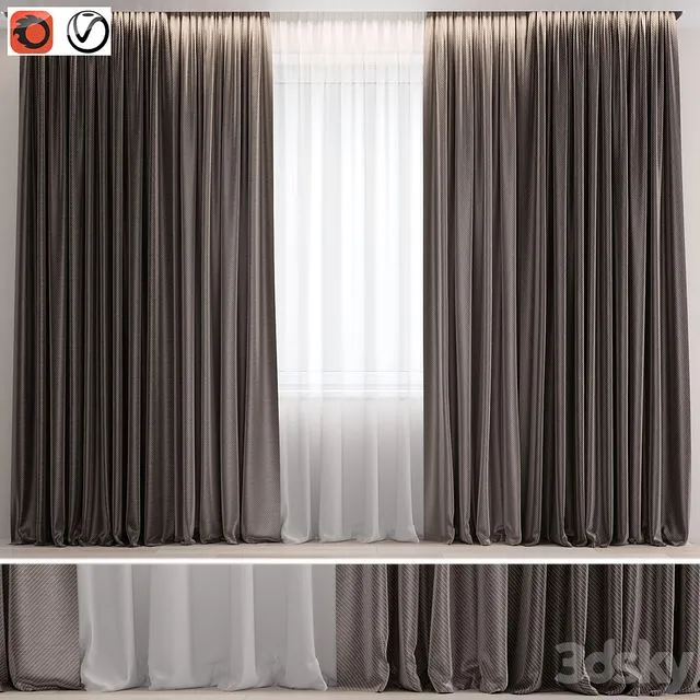 Curtains set 05 3D Model