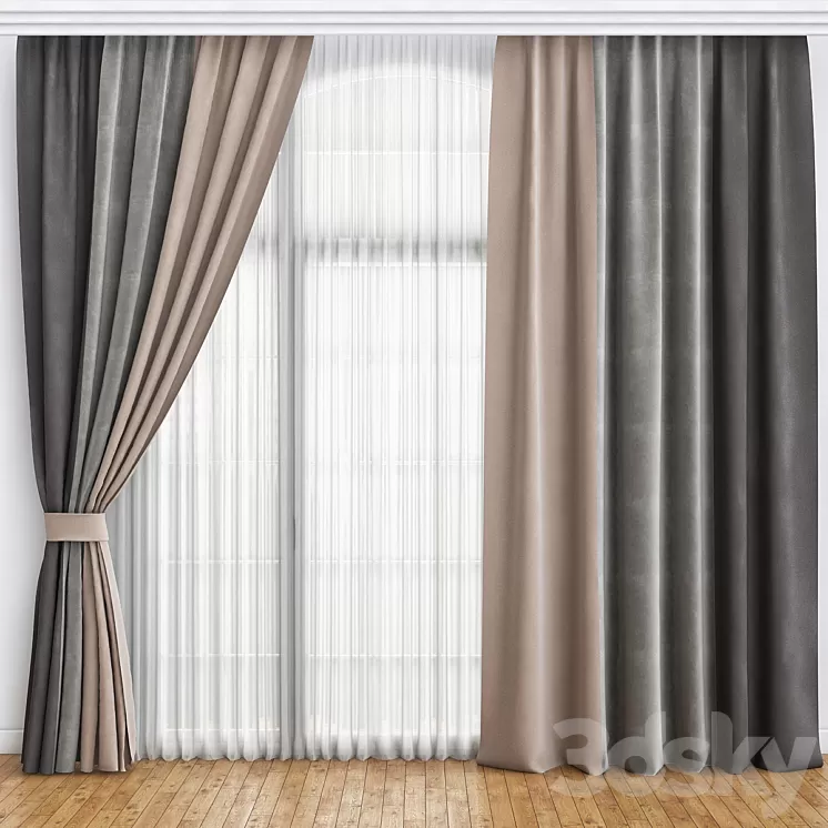 Curtains Study 3D Model