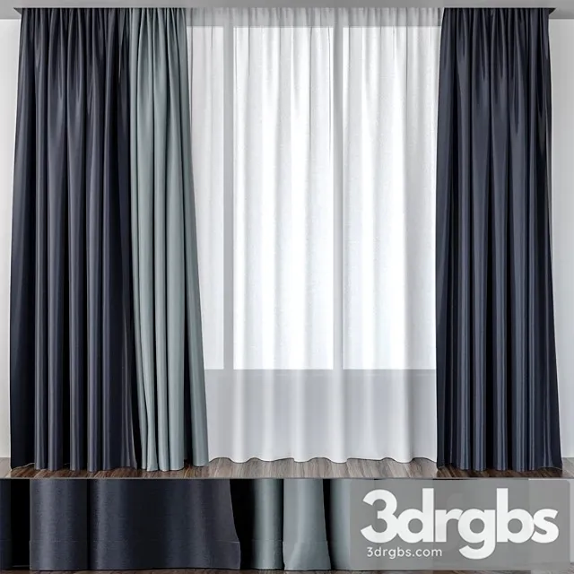 Curtains the evening sky blackout 3D Model Download