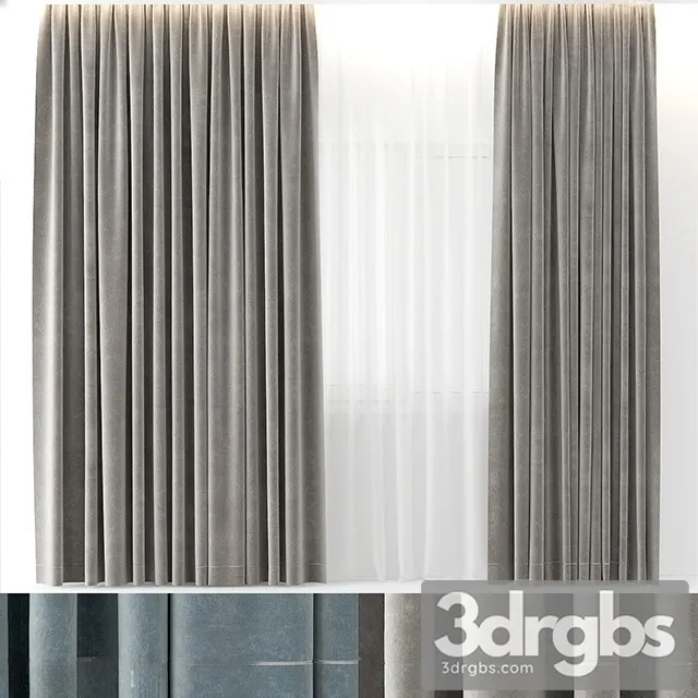 Curtains Velvet 3D Model Download