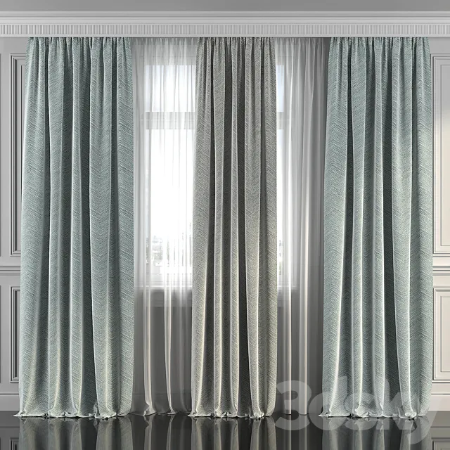 Curtains with window 292 3DModel Curtains with window 292 3DModel