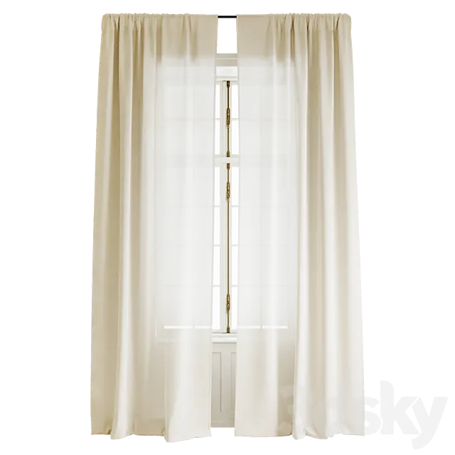 curtains Zara Home 3D Model