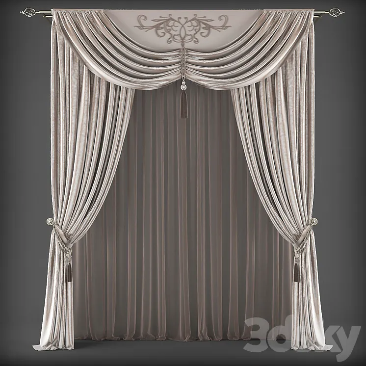 Curtains304 3D Model Free Download