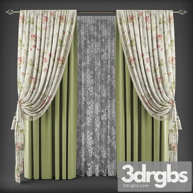 Curtains347 3D Model Download