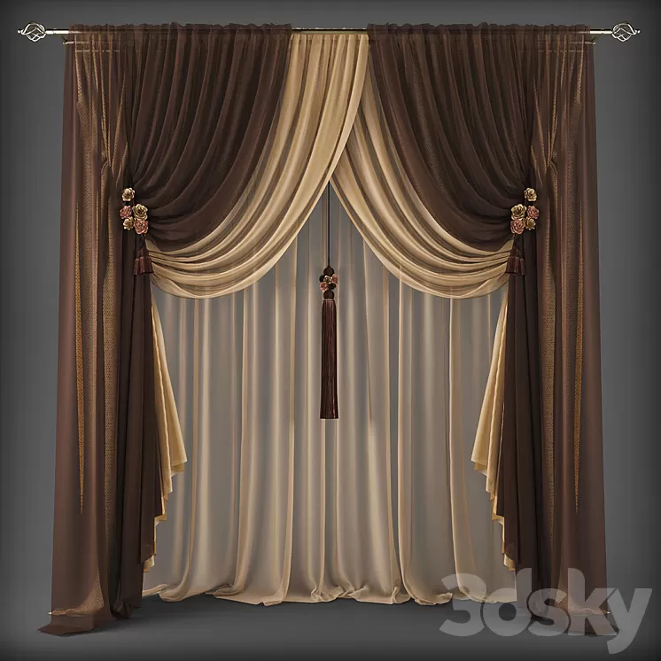 Curtains355 3D Model