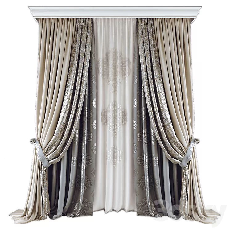 Curtains553 3D Model Free Download