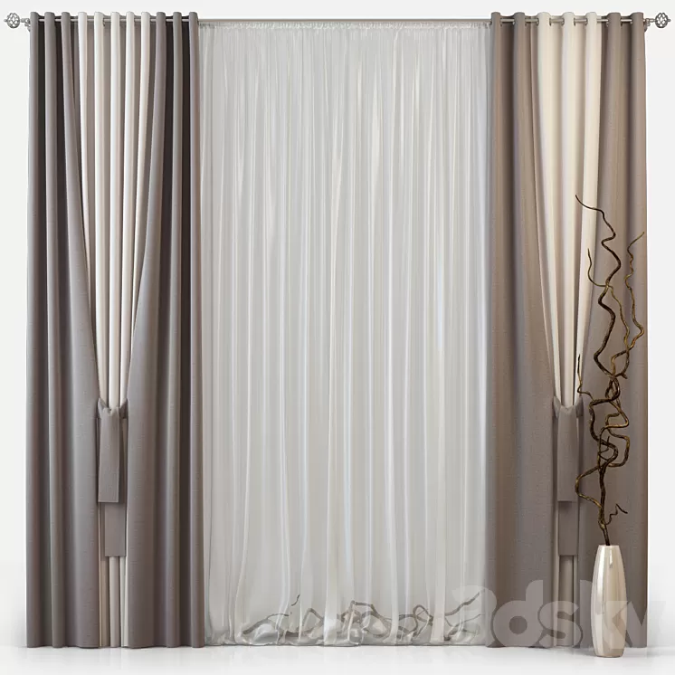 Curtains_m20 3D Model Curtains_m20 3D Model