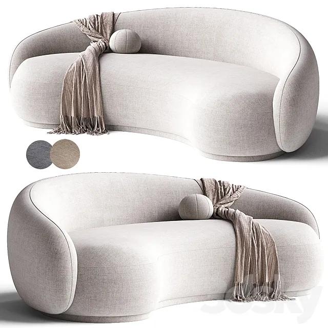 Curved Sofa 3D Model Curved Sofa 3D Model