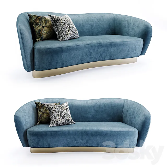 Curved sofa 3D Model Curved sofa 3D Model