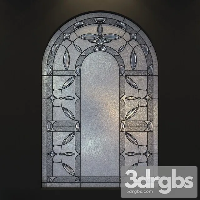 Curved Windows Stained Glass 3D Model Download