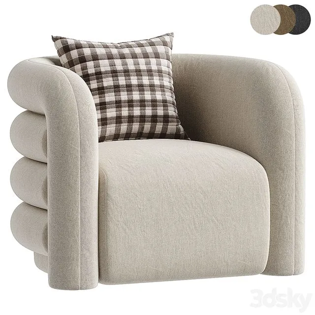 Curves Lounge Chair 3D Model Curves Lounge Chair 3D Model