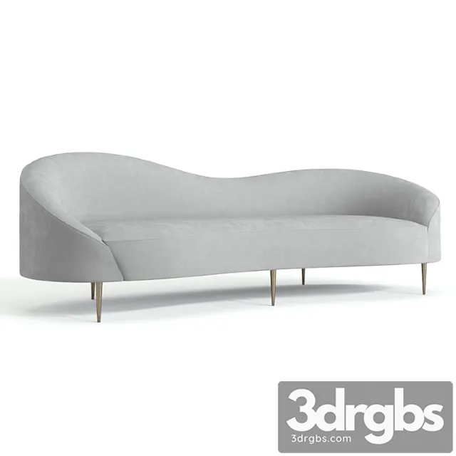 Curvo Light Grey Velvet Sofa 3D Model Download Curvo Light Grey Velvet Sofa 3D Model Download