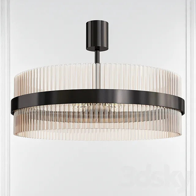 Curzon Street Drum Chandelier 3D Model Curzon Street Drum Chandelier 3D Model