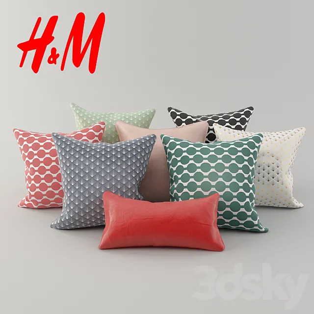 Cushions from H & M Network 2 3DModel Cushions from H & M Network 2 3DModel
